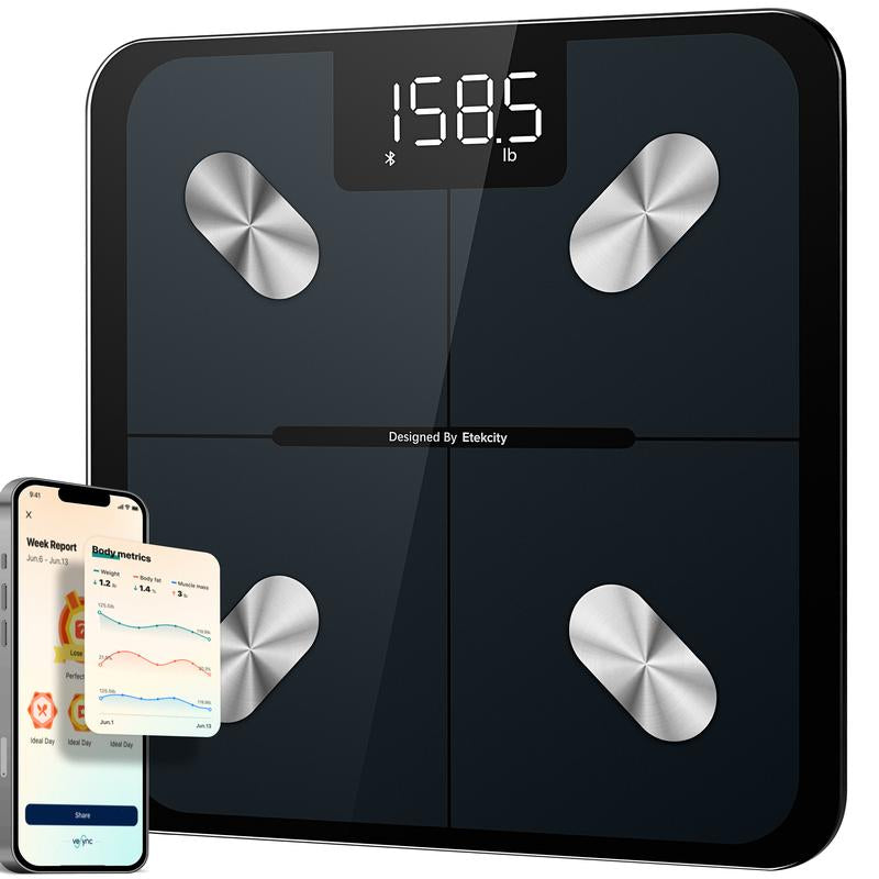 Etekcity Smart Body Fat Scale with BMI, Body Fat, Muscle Mass, Accurate Bluetooth Home User Health Equipment, Tiktokshopholidayhaul Deal - Smartscale