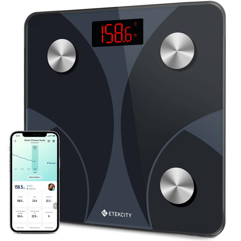 Etekcity Smart Body Fat Scale with BMI, Body Fat, Muscle Mass, Accurate Bluetooth Home User Health Equipment, Tiktokshopholidayhaul Deal - Smartscale