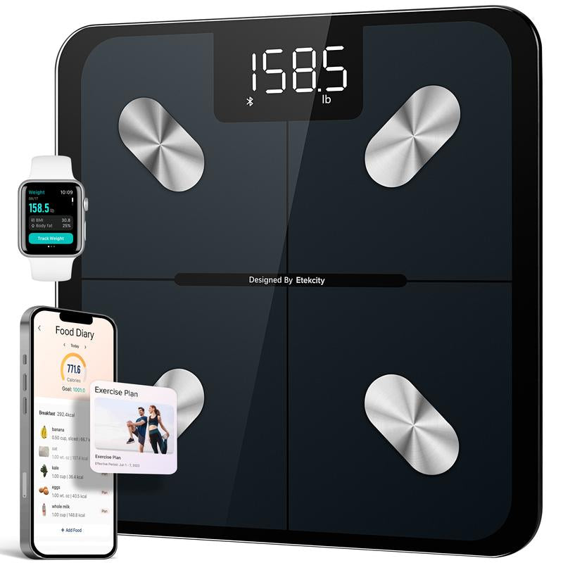 Etekcity Smart Body Fat Scale with BMI, Body Fat, Muscle Mass, Accurate Bluetooth Home User Health Equipment, Tiktokshopholidayhaul Deal - Smartscale